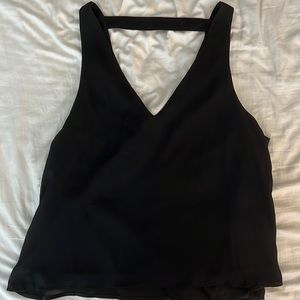 Black Polyester Tank Top